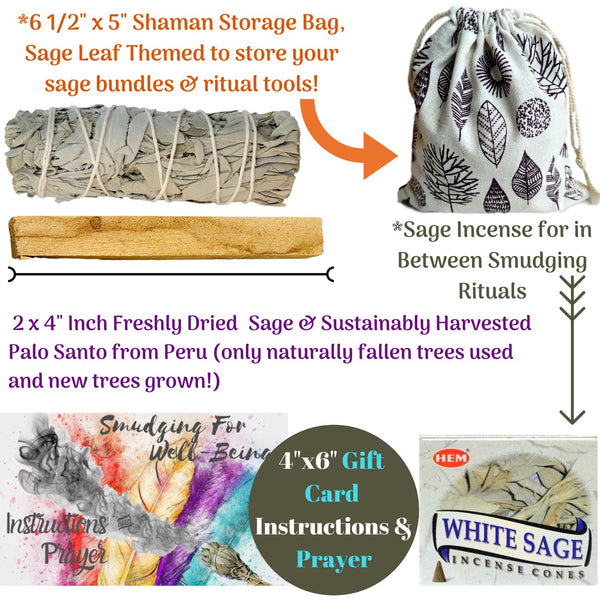 Spiritual Healing 10 Gifts Smudge Kit - Dream Catcher Home Blessing Kit