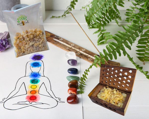 Resin Incense Burner Set – Adjustable, Convenient Charcoal Free Burner & Bonus Diffuser Box, 100% Pure Copal & Frankincense Variety, Resin Burner Kit for Cleansing, Smudging