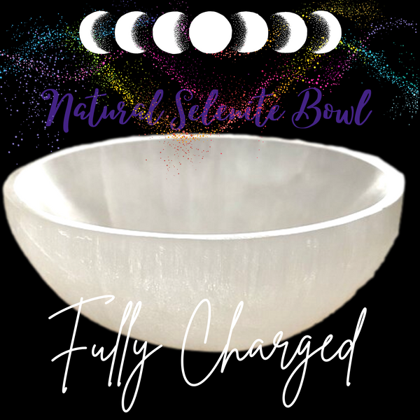 Selenite Crystal Charging Bowl, 5 Inch, Moroccan Crystal Holder, Selenite Bowl Smudge Bowl