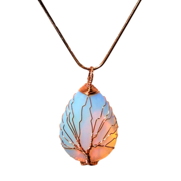 Sage Smudge Sticks Kit & Opal Stone Tree of Life Necklace Set, Smudge Kit, Worldly Finds, Worldly Finds