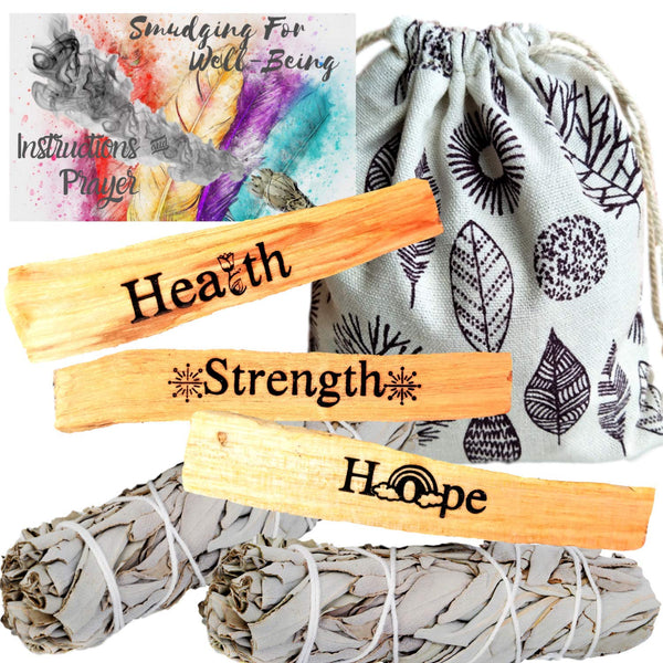 Palo Santo Engraved HEALING Smudge Refill Kit, palo Santo Kit, Worldly Finds, Worldly Finds 