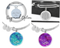 White & Black Flower of Life Sacred Geometry Jewelry Adjustable Bracelet