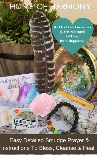 Smudge Kit Spiritual Energy Cleansing 10 Piece Complete Starter Gift Set, Smudge Kit, Worldly Finds, Worldly Finds 