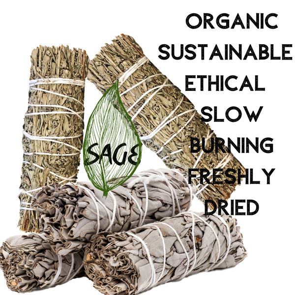 SAGE SMUDGE Sticks Bundles Refill: White Sage & Blue Sage Bulk Combo, Shaman Smudge Kit Storage Bag, Smudging Sticks, Organic Freshly Dried!