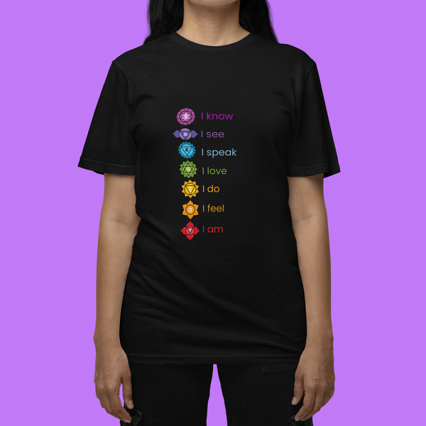 Chakra Alignment Tee -  Yoga & Meditation Shirt for Spiritual Enlightenment