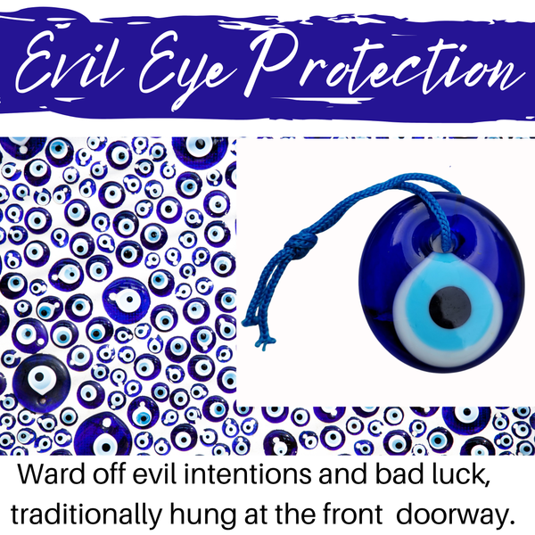 Evil Eye Blue Shot Glasses, 1oz Shot Glasses Set With Glass Handmade Turkish Nazar Amulet Protection Charm Wall Hanging, Unique Shot Glass Set Gift Boxed