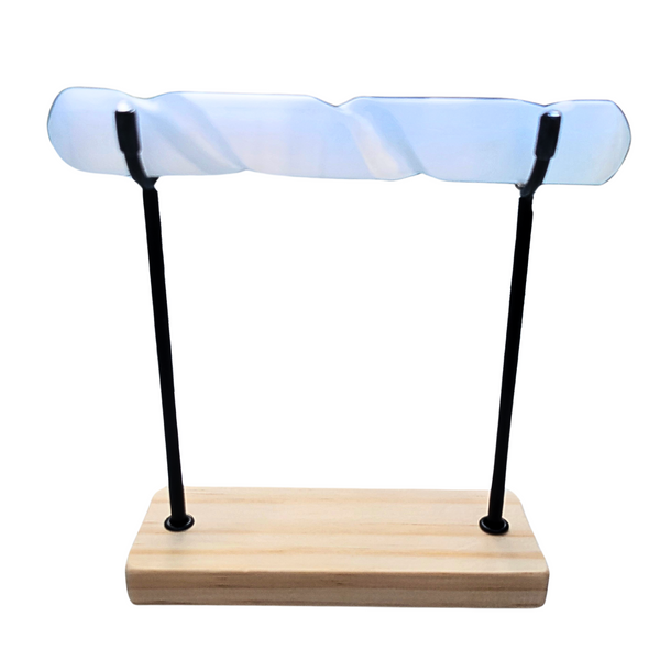 Selenite Bracelet Holder Stand, Hand-Carved Spiral Selenite Charging Healing Crystal Bracelet Display Stand