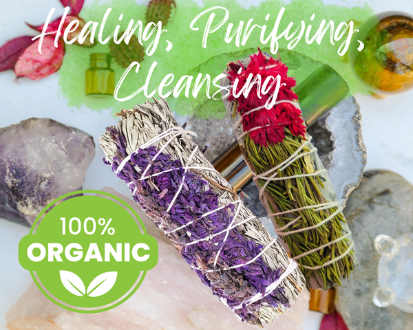 Sage Smudge Kit Spiritual Cleansing Sage Variety Pack, 6 Healing Smudge Bundles for Energy Clearing