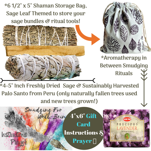 Sage Smudge Kit: ULTIMATE 12 Piece Spiritual Gifts Variety Smudging Kit, Smudge Kit, Worldly Finds, Worldly Finds 