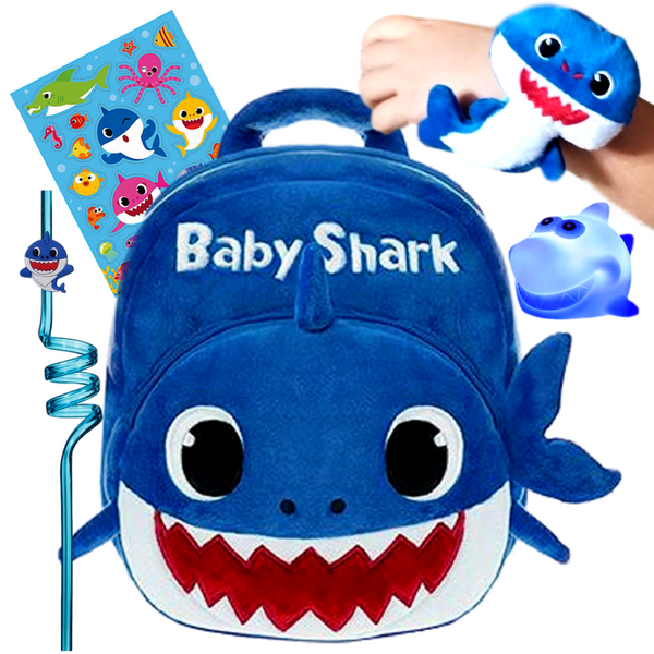 Shark Backpack 5 Gift Set, Kids Shark Plush Toddler Backpack Play Set
