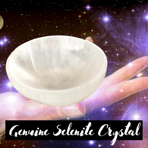 Selenite Charging Bowl, 3" Inches, Selenite Bowl, Moroccan Crystal Hand-Carved