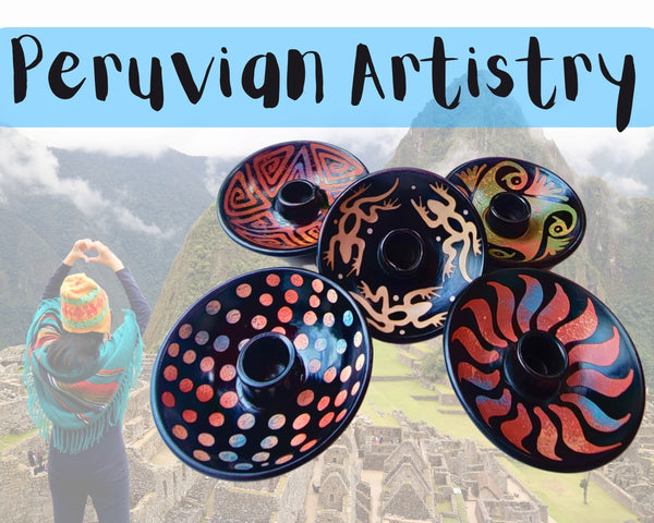 Artisan Palo Santo Sticks Holder Gift Set, Smudge Bowl, Hand-Crafted Peruvian Pottery Set
