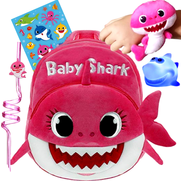 Shark Backpack 5 Gift Set, Kids Shark Plush Toddler Backpack Play Set