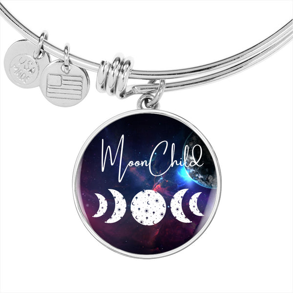 Moonchild Bracelet, Astrology Jewelry, Moon Phase Jewelry, Adjustable