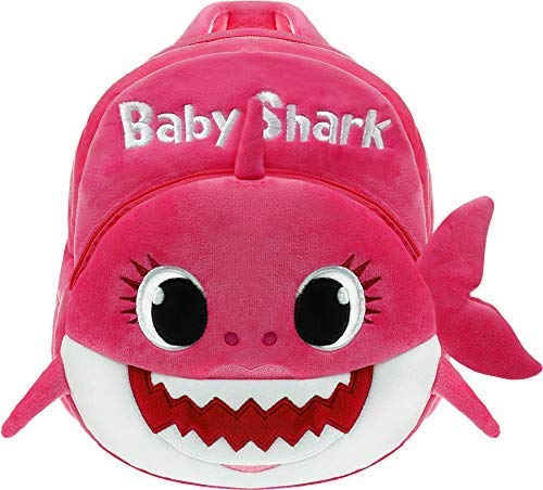 Q&M Novelties Baby Shark Backpack Gift Set Bundle (Pack of 5), Kids Baby Shark Toys Plush Toddler Backpack Play Set, Pink- Mommy Shark, Toys, Worldly Finds, Worldly Finds 