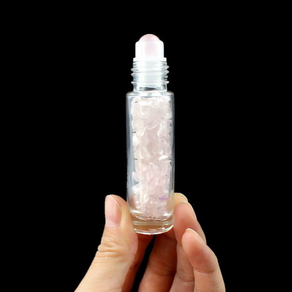 Gemstone Roller Bottle Gift, 6 Choices - DIY Gemstone Essential Oil Roller Bottles, Chakra Diffuser