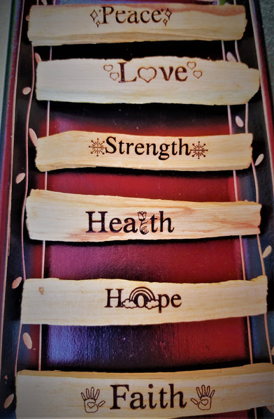 Palo Santo Incense Sticks Set of 1, 3, 4, 6, 8, Custom Laser Etched Palo Santo Sticks Engraved Palo Santo Holy Wood, Engraved Palo Santo Set
