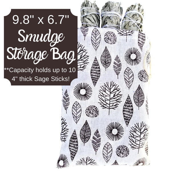 SAGE SMUDGE Sticks Bundles Refill: White Sage & Blue Sage Bulk Combo, Shaman Smudge Kit Storage Bag, Smudging Sticks, Organic Freshly Dried!