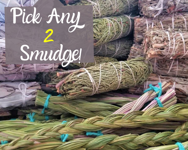 2 Smudge Stick Bundles, YOU Choose -  Organic Smudge Sticks  for Smudging,Home Cleansing, Blessing, Altar Ritual Burning Sage Smudge Sticks