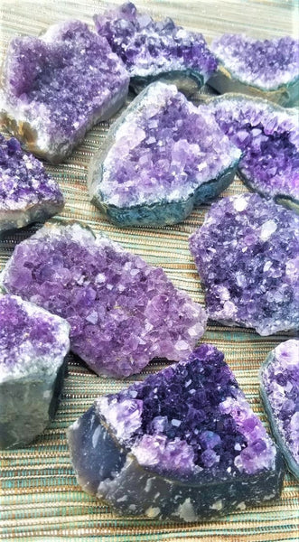 Amethyst Crystal Cluster - 3 Sizes, Vibrant Healing Amethyst Cluster, Amethyst Geode Rock,Amethyst Stone Decor,Amethyst Quartz Clusters