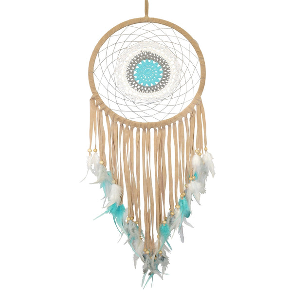 Large Dream Catcher, Aqua Blue Turquoise Dreamcatcher Wall Hanging, Boho Dreamcatcher, Boho Room Decor, Dream Catcher Gift,Big Dream Catcher