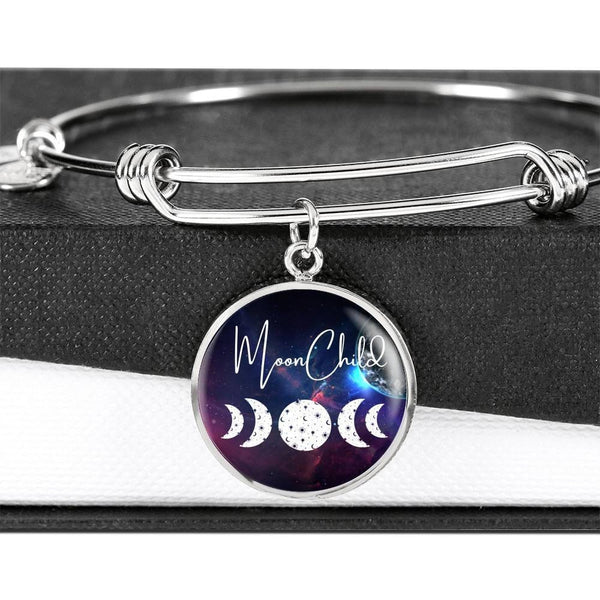Moon Phase - Moon Child Bracelet, Astrology Bracelet, Wiccan Charm Bracelet, Wichy, Witchcraft, Pagan, Spiritual Jewelry Gift, Adjustable