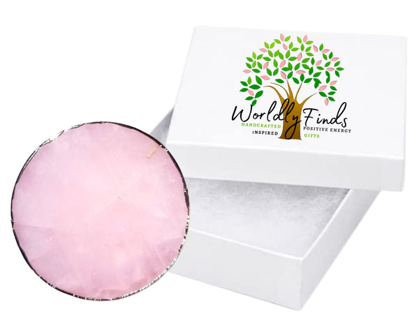 GENUINE Rose Quartz Crystal Cell Phone Grip, 6 Options! Crystal Phone Stand, Natural Crystal Healing Phone Accessories