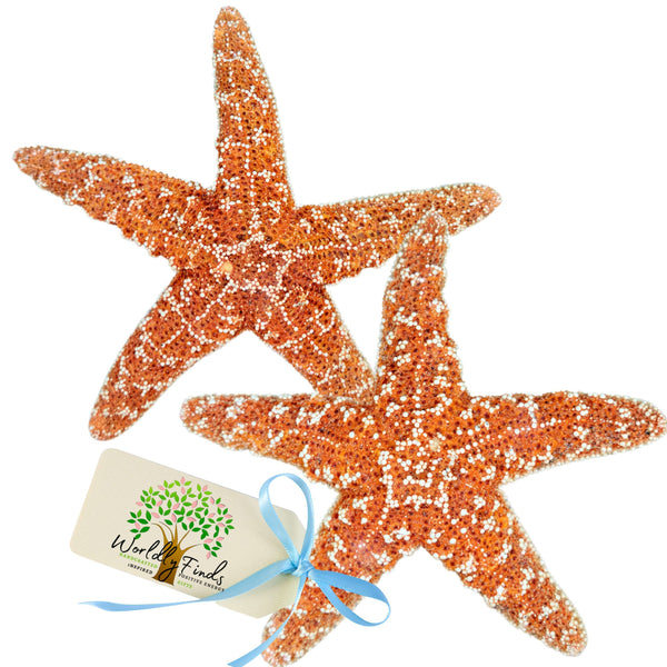 Starfish Decor Sets, Large Starfish 6-7" or 4-6" Sizes, Packed w/LOVE, Ocean Decor Display, Coastal Starfish Ornaments, Beach Wedding Decor