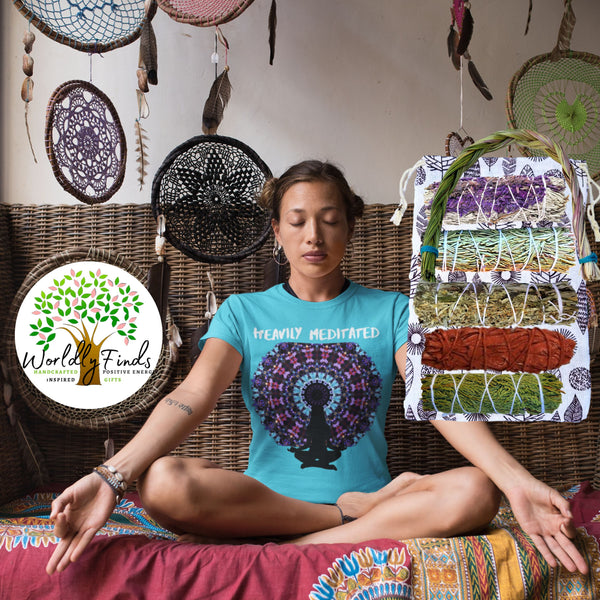 SAGE Variety Pack Sage Incense Sticks Smudge Variety Sampler Smudging Kit: 12” Organic Sweet Grass, Lavender Blue Sage, Yerba Santa Stick, Dragon’s Blood White Sage, Black Sage, Cedar, Rosemary & Bag