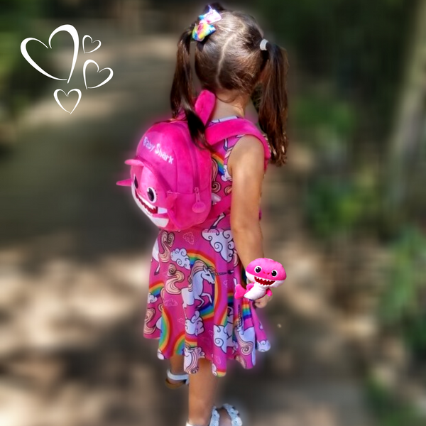 Shark Backpack 5 Gift Set, Kids Shark Plush Toddler Backpack Play Set