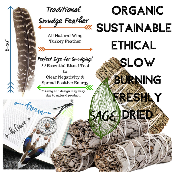 Spiritual Healing 12 Gifts Smudge Kit - Dream Catcher Home Blessing Kit, Smudge Kit, Worldly Finds, Worldly Finds 