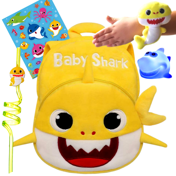 Shark Backpack 5 Gift Set, Kids Shark Plush Toddler Backpack Play Set